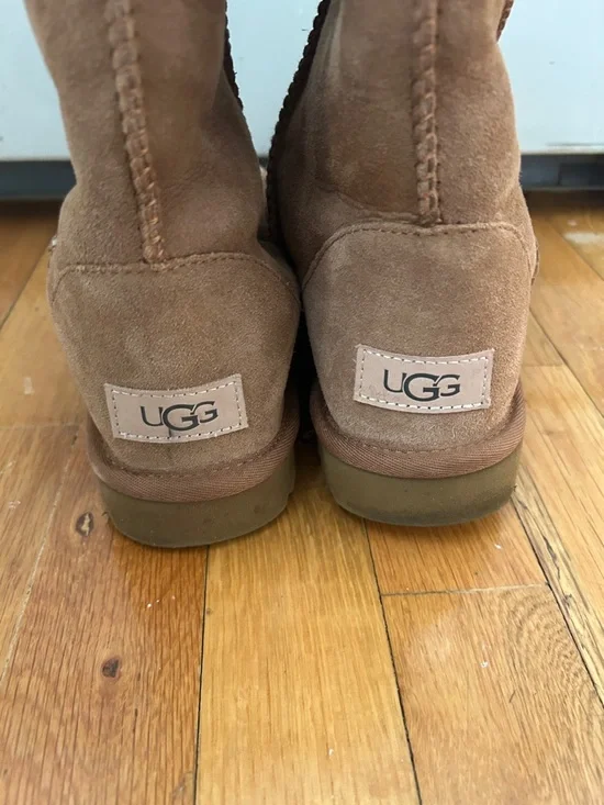 Ugg-Classic Tall Suede Shearling Boots - Chestnut - Picture 2 of 4